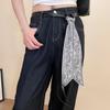 Vintage ethnic wind wood bead woven fringed waist chain bohemian belt clothing