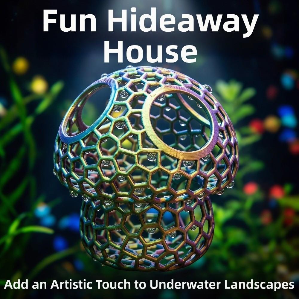 Hollow Out Aquarium Cave Shelter 3D Printed Shrimp Hiding Place Resting Place
