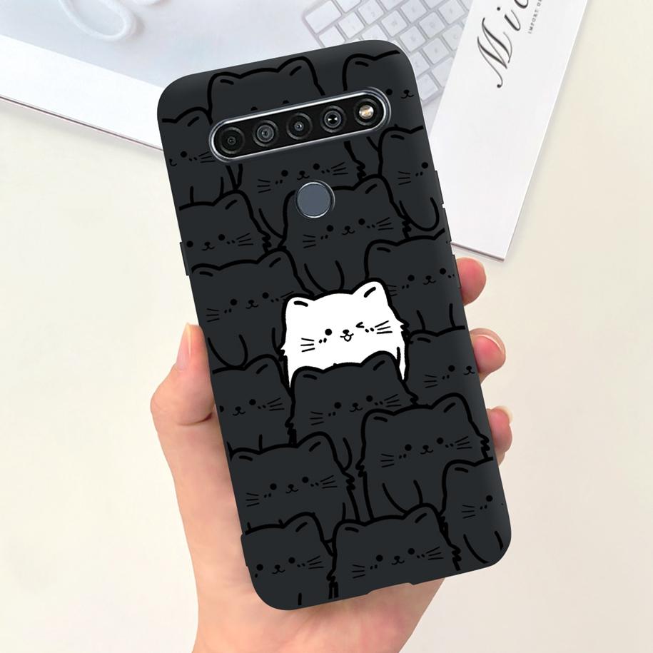 Para Funda LG K61 LMQ630EAW LM-Q630 Flor de Moda Suave Coque Fundas de Teléfono Para LG K61 2020 K 61 Cubierta Trasera de Silicona Para LGK61 Funda