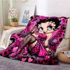 2026 New Model Cartoon B-Bettyy-Boopp  Blanket Flannel Sofa Bed Warm Plush Office  Comfortable Portable Gift Picnic Blanket