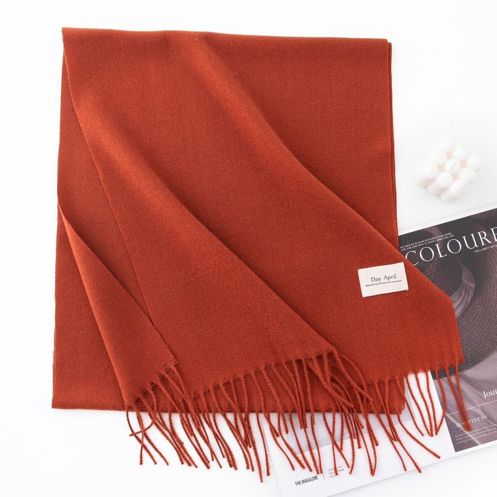 Solid Color, Maillard, Scarf, Ladies', Scarf, Warm Shawl Sunshade and Dust Prevention