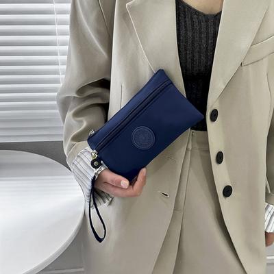 Coin Purse Smooth Zipper Multiple Compartments Small Wallet Minimalist Design Keys Cards Mobile Phone Pouch