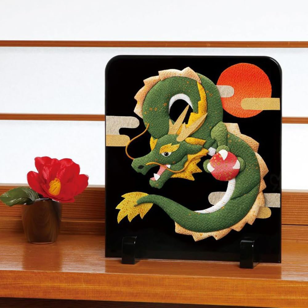 Sakura Horikiri Folding Screen Rising Sun Flying Dragon 4142956