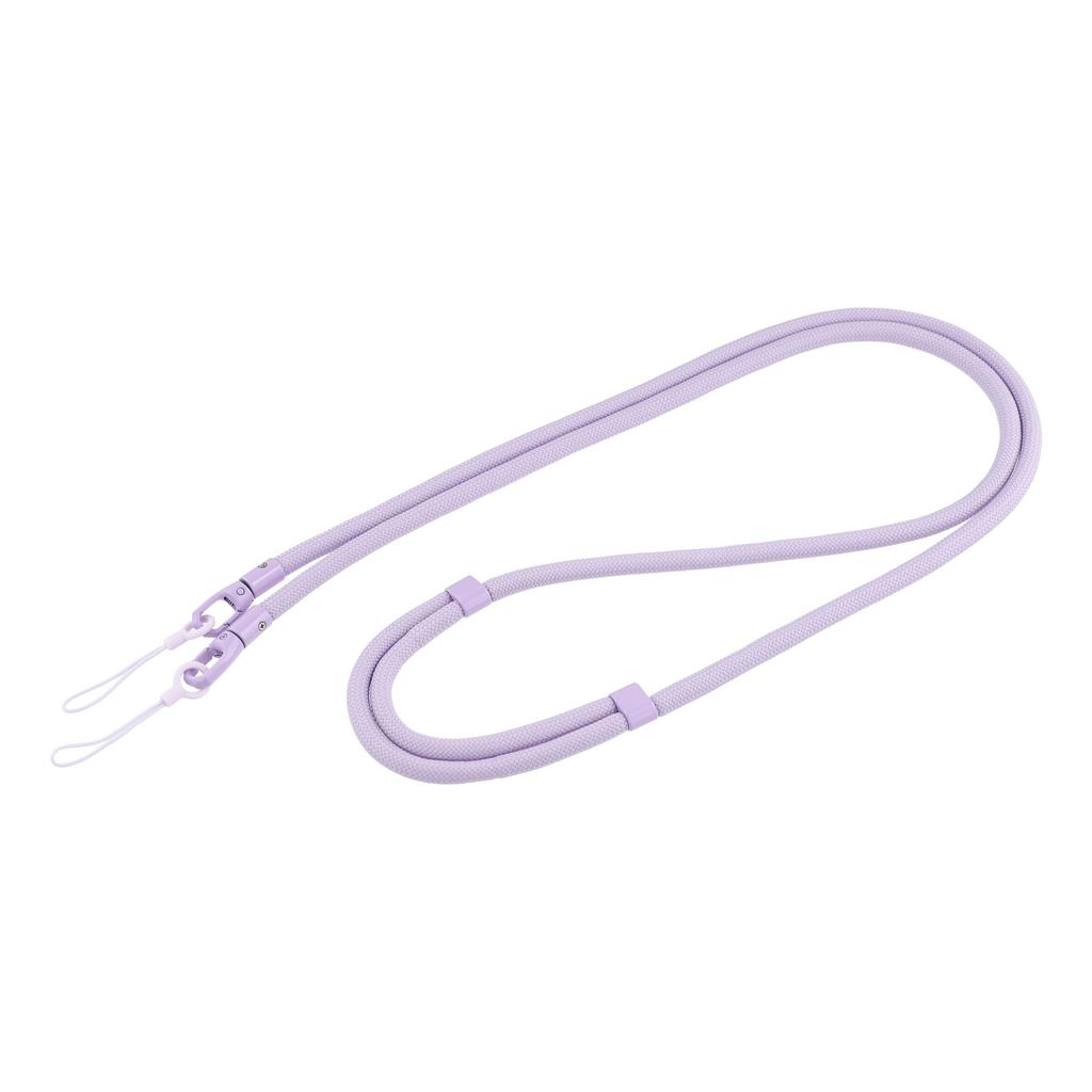 7MM Double Clasp Adjustable Lanyard Polyester Zinc Alloy Shoulder Strap for Dual-Hole Phone Cases