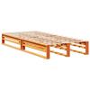 Vidaxl Bed With Shelf, Without Mattress, Waxed Brown, 100X200 Cm, Wood