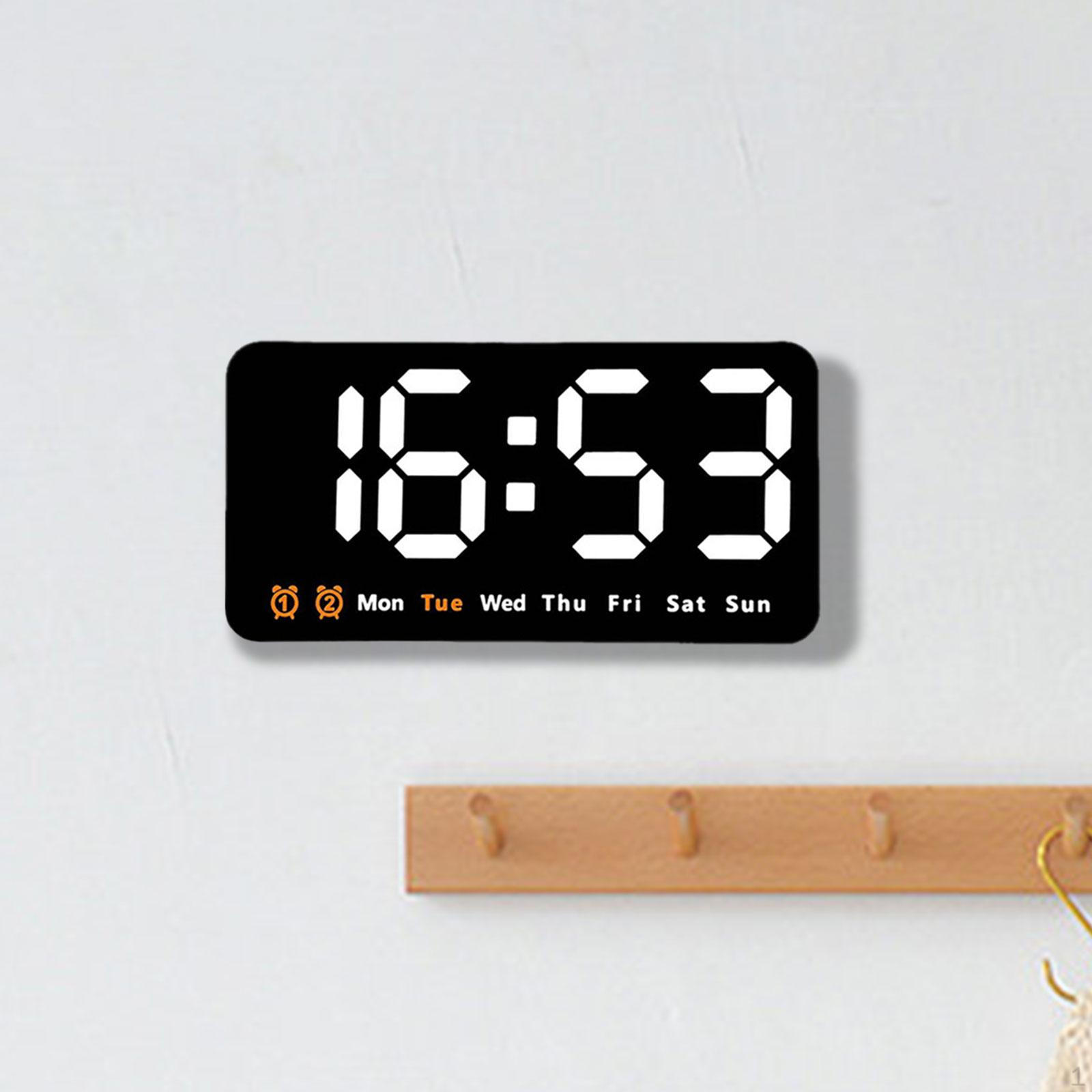 Contemporary LED Desk Clock with Voice Recognition for Stylish Living Spaces