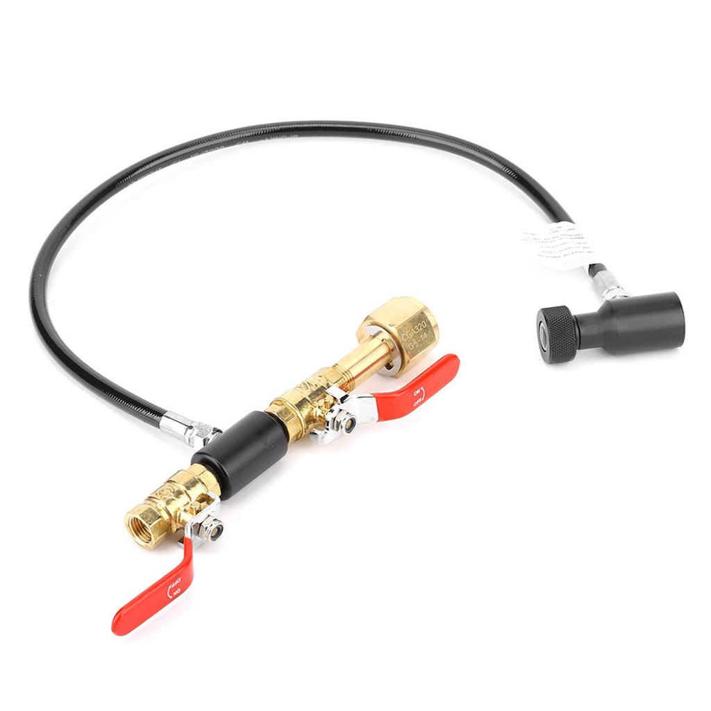 CO2 Cylinder Refill Adapter with Hose for Sodastream Filling G1/2 24in Hose with Valve