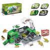 Dinosaur Transport Truck Toy Set with Capture Car Storage Model Boys Kids Dinosaur Base Vehicle 