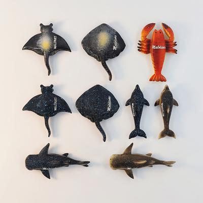 Maldives Marine Organisms 3D Stereoscopic Crafts Travel Commemoration Decoration Home Funny Magnet Refrigerator Magnets