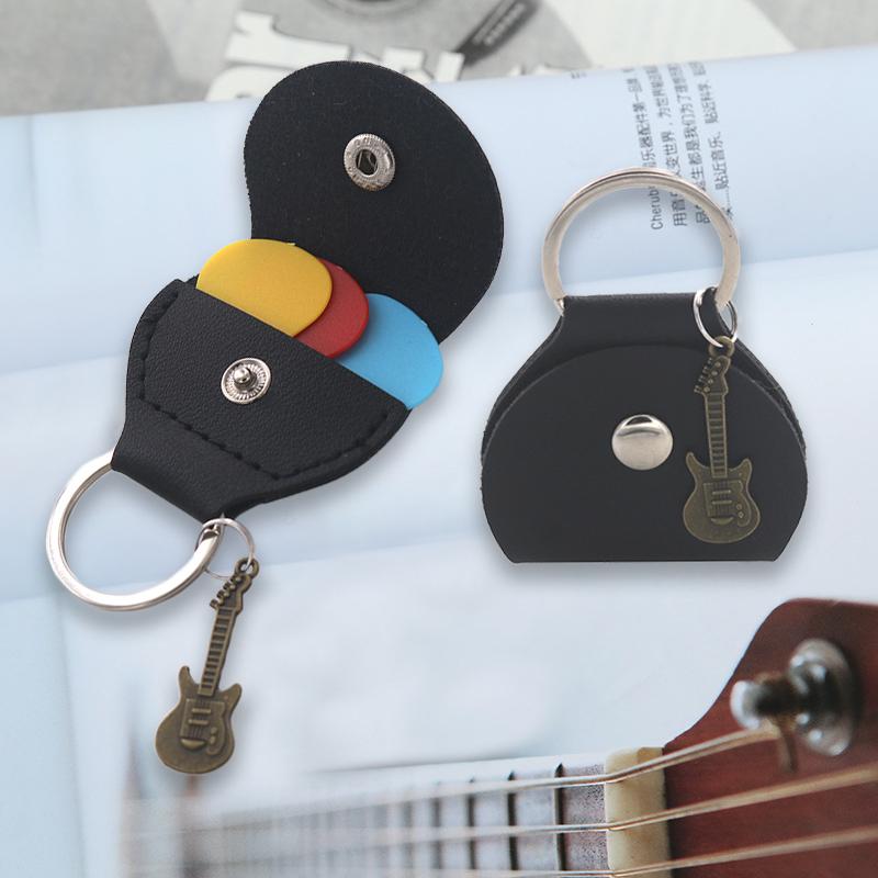 

1шт кожаный органайзер для медиатора сумка для хранения гитары сумка для медиатора чехол для медиатора брелок