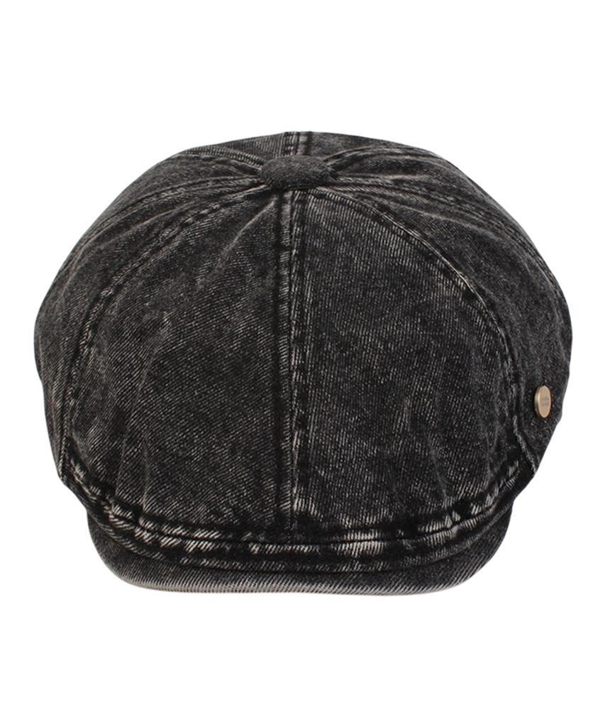 Yunibeosyeolkemiseuteuli Vintage Washed Black Denim Hunting Cap