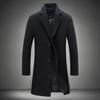 Herbst und Winter Herren Wollmantel Herrenbekleidung Koreanische Version Slim Fit Mittellanger und langer Trenchcoat Herren Wollmantel