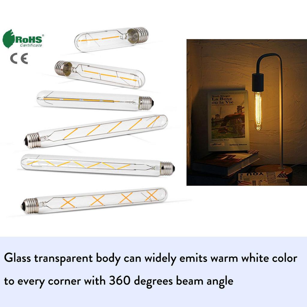 Vintage Retro T30 E27 LED COB Filament Light Bulb 2W 3W 4W 5W 6W 7W 8W Warm White Lamp 220V For Home Bar Decoration Lighting