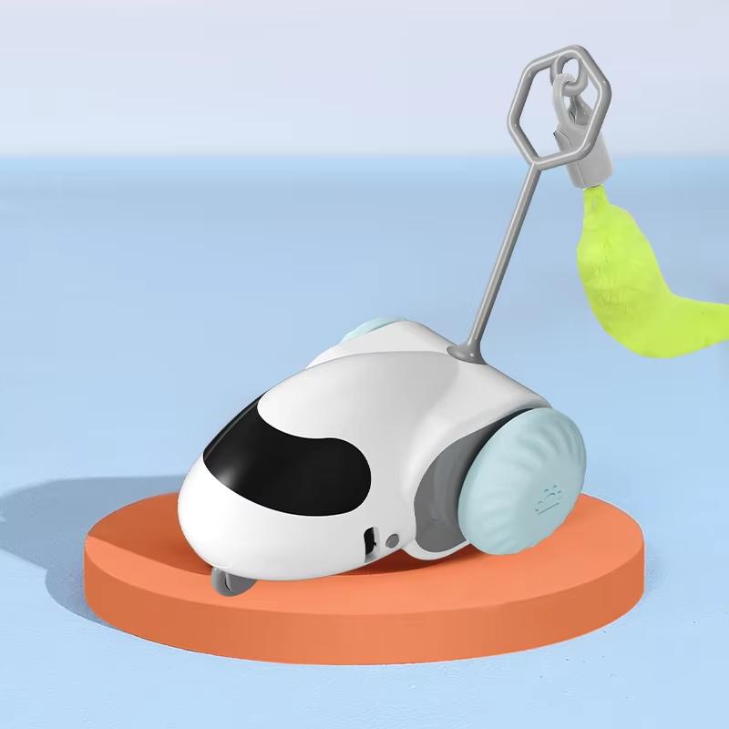 

ABVS Smart Interactive Cat Toy For Indoor Cats Moving Pet Vehicle Car Auto-Running Obstacle Detection Functionality Play синій