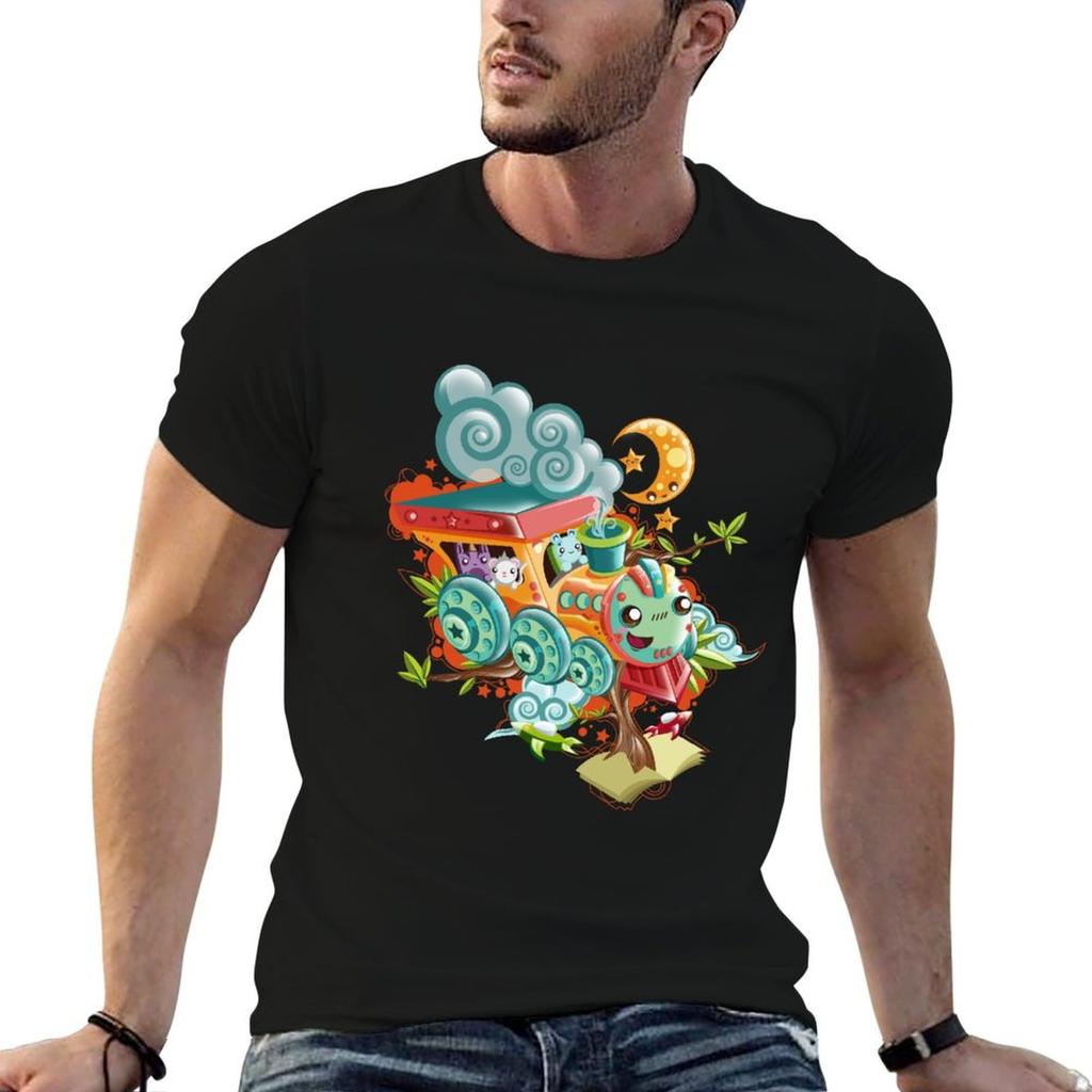 Little Train TShirt Anime Figures Boys Whites Unisexs Designer Clothes