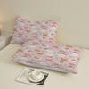 1pcs Ghost Pink Pumpkin Fitted Sheet Bedroom Halloween Theme Digital Printed 100% Polyester Cozy Bed Cover (No Pillowcase)