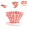 Ceramic Coffee Filter Cup Reusable Single Maker for Office Travel 2pcs Pink