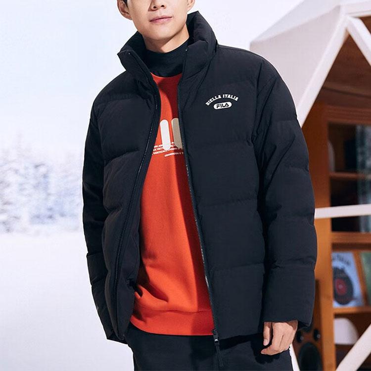 Fila Letter Zip-Up Hoodie Jacket Unisex Jackets Black F11U349901FBK