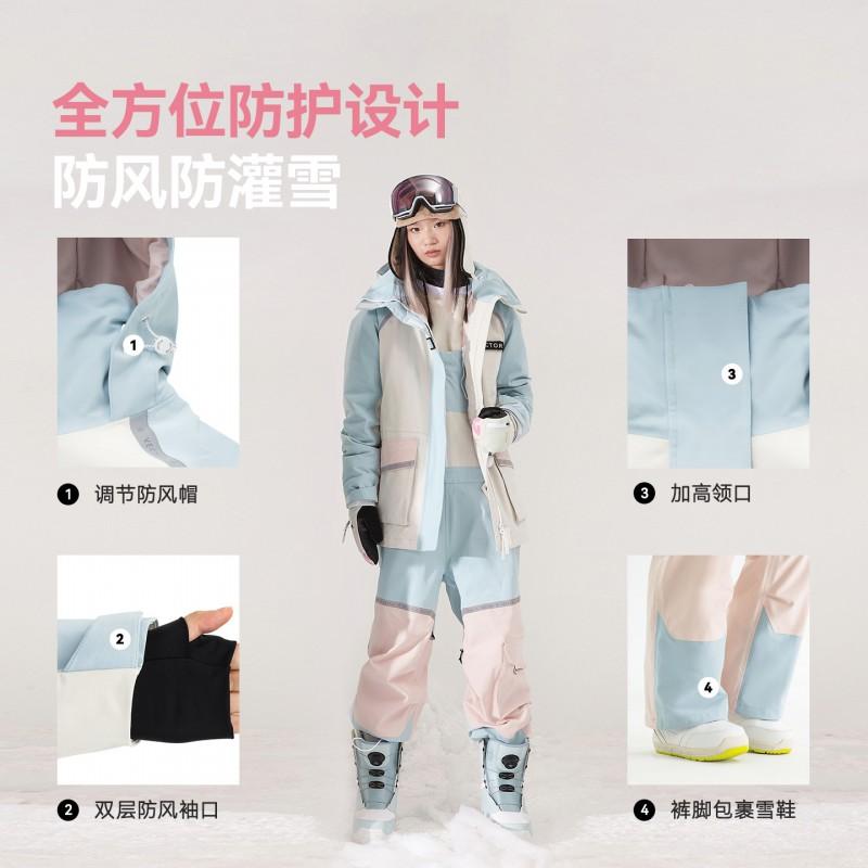 VECTOR Ski Jacket Unisex Loose Warm Windproof Waterproof Snowboard Top Winter Outdoor Sports