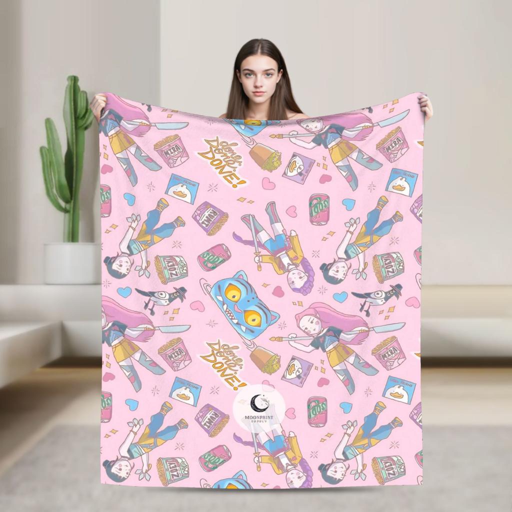 K-KPop Demons Hunters Blanket  Soft Fluffy Plush Throw Blanket For Children Living Room Flannel Bedspread Bed Cover