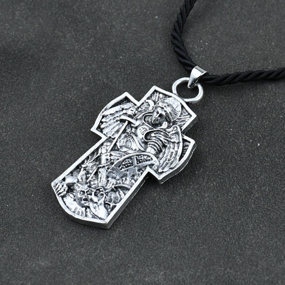 St George Protection Necklace Talisman Jewelry Shield Sword Saint Prayer Religious Charm for Safety and Blessing