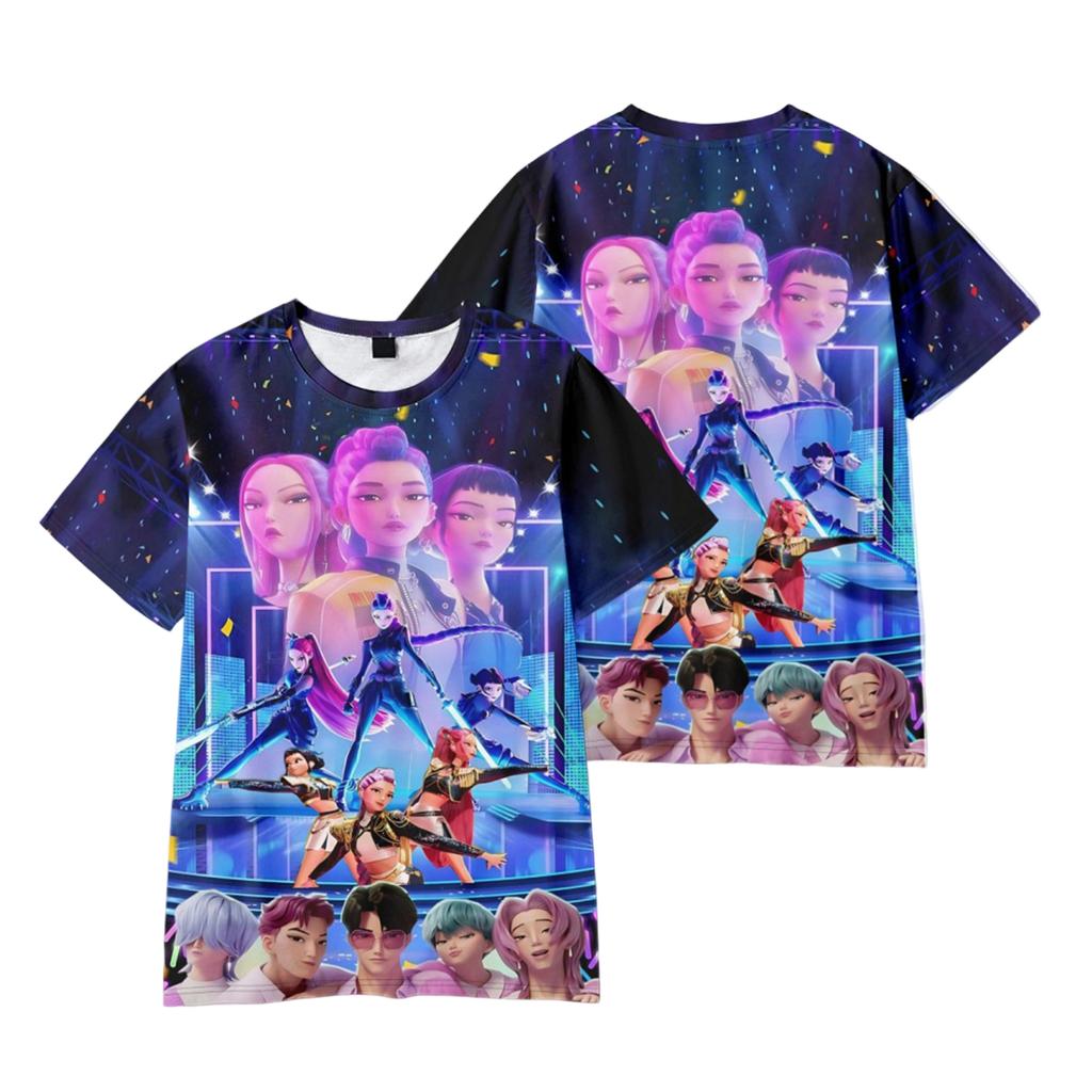 Children's Casual Fashionable Loose And Comfortable Printed Short Sleeved T-shirt Top