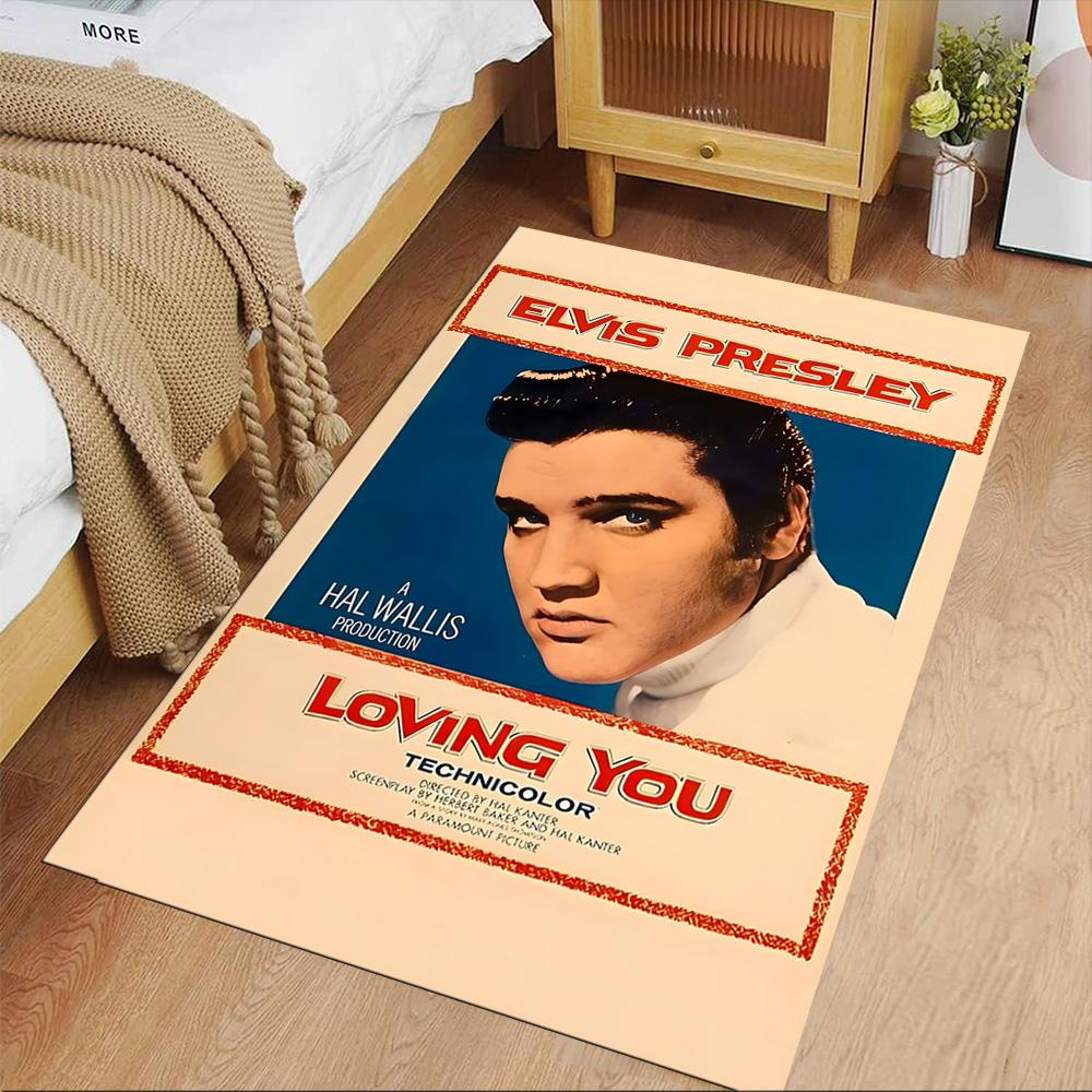 Elvis Presley Floor Mat Suitable for Hallway Balcony Dormitory Study Room Antislip Carpet Anime Office Decor Perfect Gift for Women/Men