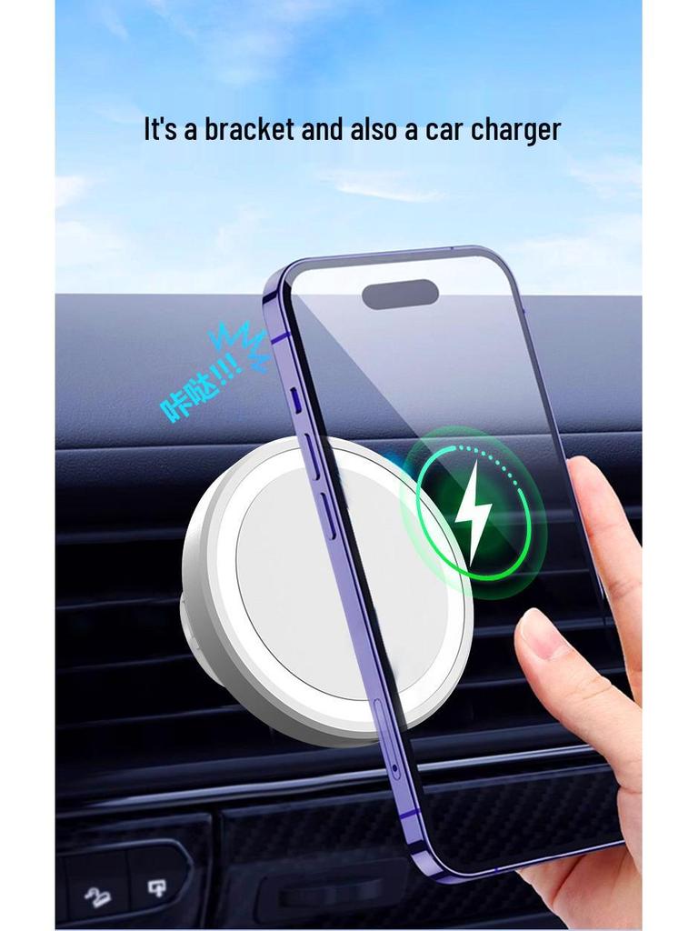 2026 Universal Magnetic Car Phone Holder with Wireless Fast Charging for Apple and Android Devices