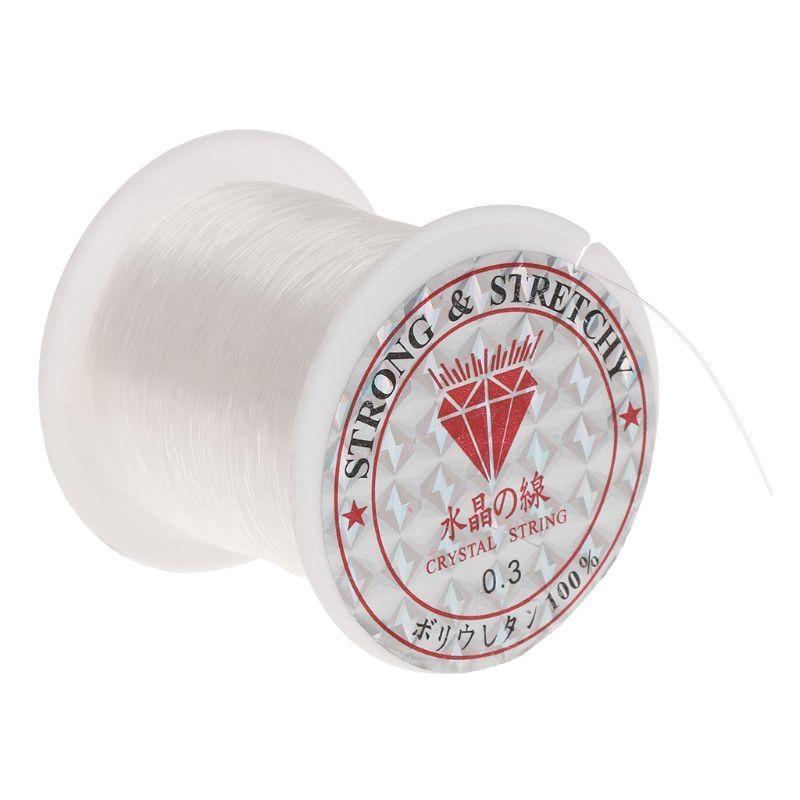 

Crystal Wire Clear String Invisible Thread for Beading Crafts and Jewelry Making білий