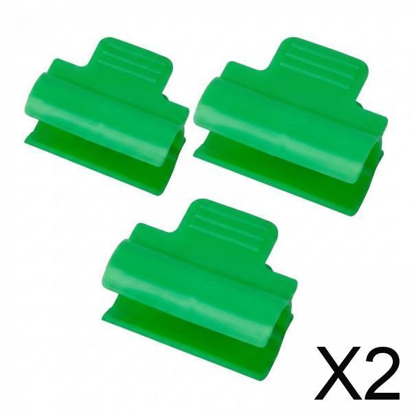 6xGreenhouse Film Fastener, Green Synthetic Material Snap Fit Clips for Fiberglass Poles, Garden