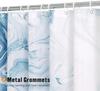 Blue Marble Shower Curtain, Modern Ombre Fabric, Abstract Chic Watercolor Design for Luxury Summer Bathroom Decor