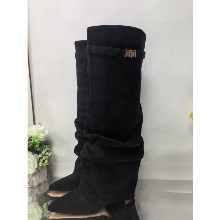 Women Thick High-heeled Pants Boots Autumn