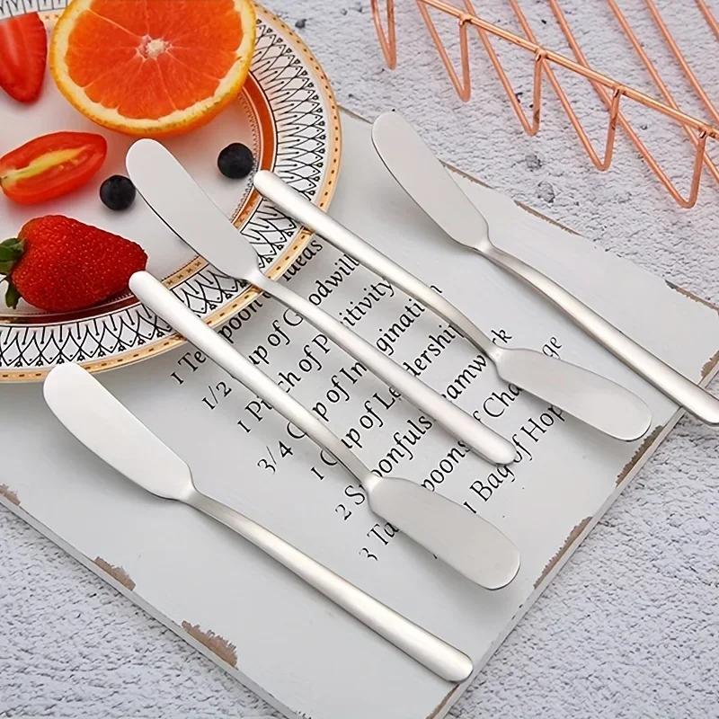 Coltello da Burro in Acciaio Inossidabile Ispessito, Spatola da Crema per Pasticceria, Coltello da Burro per Marmellata, Formaggio, Cioccolato e Dessert