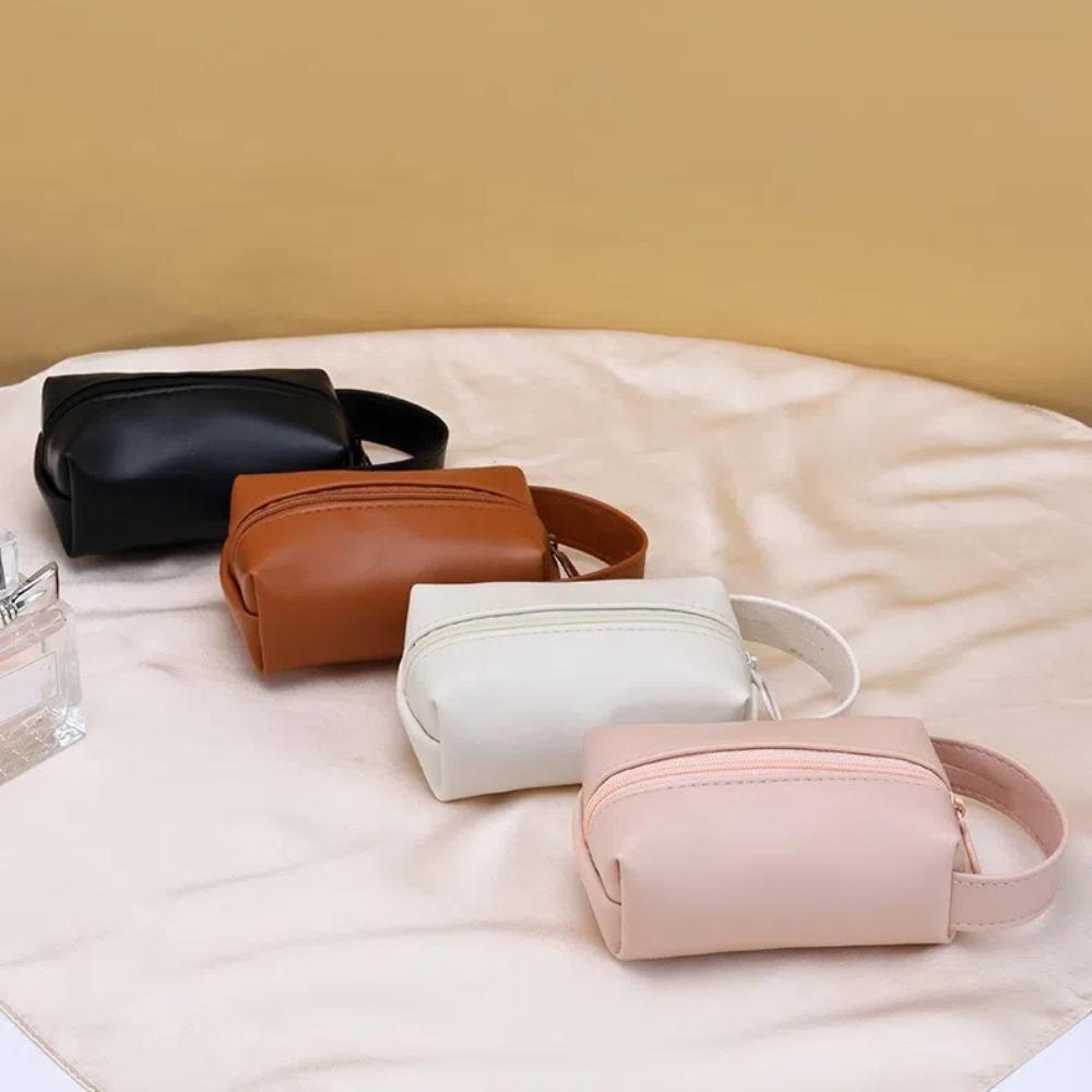 Handtasche Mini Make-up Tasche PU Leder Kulturbeutel Tragbare Aufbewahrungstasche Reise