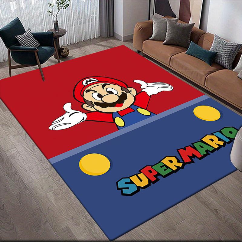 Super Mario Solo Full Print Anti-Slip Rug, Rectangular Carpet for Bedroom, Living Room & Game Area