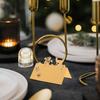 50Pcs Christmas Table Place Cards Reindeer Snowman Pattern Elegant Name Tents for Holiday Gathering Wedding Dinner Seating
