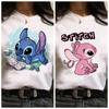 Kawaii Summer Fashion Cotton Unisexs Tops Cartoon Stitched Heart TShirt Cute Anime Clothing Y2K Unisexs Tops