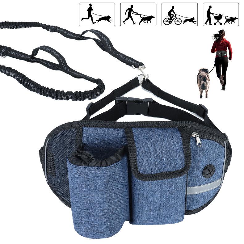 Gürteltasche für Haustiere im Freien, Gürtelleine, multifunktionale Gürteltasche für Sport, Laufen, Fitnesstraining, Gassigehen mit dem Hund