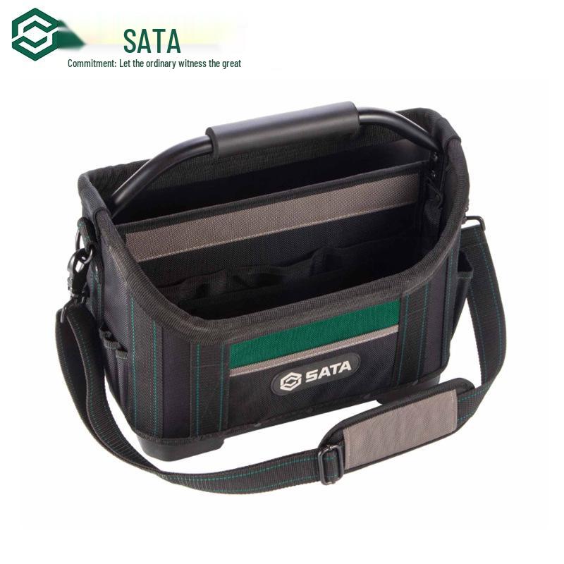 Sata Shida 14-Inch Professional Waterproof Tool Bag with Shoulder Strap, Steel Pipe Frame, and Oxford Fabric 14 inch