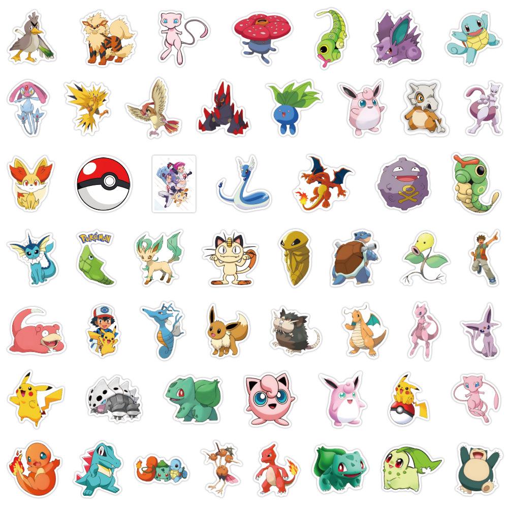 200 Pokémon Pikachu Waterproof Stickers for Kids: DIY Decoration for Notebooks and Phones