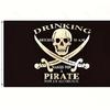 1 szt. 1 Flaga Piracka 91,44 x 152,4 cm - Jolly Roger Czaszka i Skrzyżowane Kości, Poliester 220D Wytrzymały, Brzegi Jednokrotnie Przeszywane z 2 Mosiężnymi Oczkami Odpornymi na Rdzę