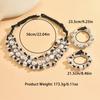 Mehrschichtiger Punk Übertriebene Unregelmäßige Runde Perlen Geknotete Seil Choker Halskette Armband Set Modeschmuck Heißer Verkauf Party Geschenk