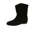 2623-1 Flacher Boden Runde Spitze Innere Höhenerhöhung 2025 Herbst und Winter Neue Kurze Stiefel Damenstiefel Plateau-Stiefel Western Mittelstiefel