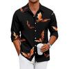 Men's Loose-fitting Casual Button-down Long-sleeved Shirt