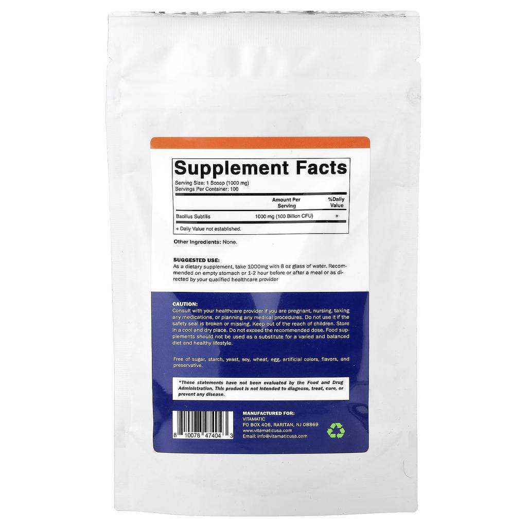 Vitamatic, Bacillus Subtilis, 100g (3.5oz)