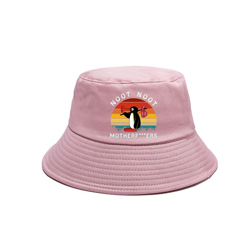 Noot Noot Pingu Cappelli Panama Nuovi Cotone da Esterno Cappello a Secchiello Pingu Arrabbiato Estivo Fresco Cappelli da Sole Bob Cappello Pinguino