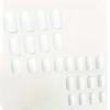 24Pcs Glossy White Press On Nails Medium Square Fake Nails Minimalist Style False Nails Solid Color Full Cover Fake Nails For Women Girls Daily Wear