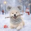 Cute Pet Knitted Warm Hat Noise Reduction Hearing Protection Dog Calming Earmuff Handmade Comfortable Pet Headgear