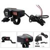 Motorfietslader Digitale spanningsmeter Dubbele USB-poort Mobiele telefoonlader 3.4A Snel opladen 3.0 Stuurlader voor iPhone Samsung Huawei