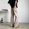 American overalls men's high street washed casual versatile trousers loose straight micro-pull trousers
